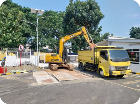restoration pavement concrete road main gate
