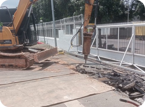 restoration pavement concrete road main gate2