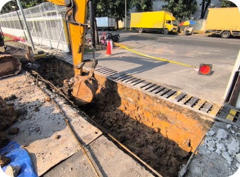 restoration pavement concrete road main gate3